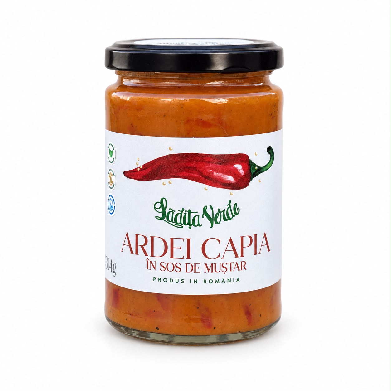 Ardei capia în sos de muștar